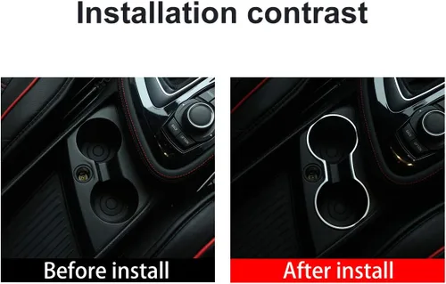 Miniatura 2 de YIWANG ABS cromo coche centro portavasos cubierta marco marco ajuste para BMW 2 serie F45 F46 218i 2015-2018 manija izquierda Drive Accesorios