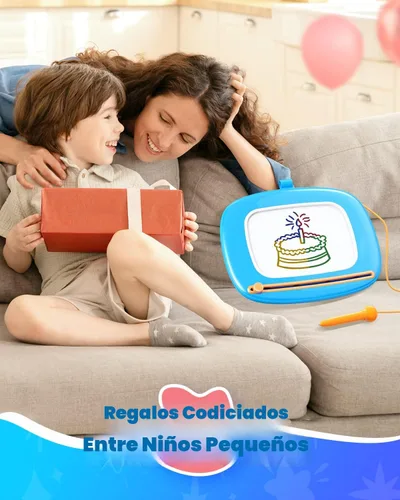 Miniatura 7 de Seimome Juguetes para niños pequeños de 1 a 3 años, tablero de dibujo magnético, pizarra para garabatear, juguetes educativos y de aprendizaje