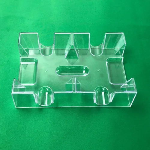 Miniatura 3 de Yuanhe Bandeja transparente de 2 barajas para naipes de Canasta - Sin base giratoria