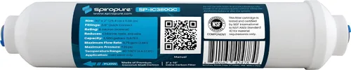 Miniatura 8 de SpiroPure Filtro en línea NSF Coconut Shell Filtro de agua de carbono granular con conexión rápida de 1/4", 2" x 10" (paquete de 1)
