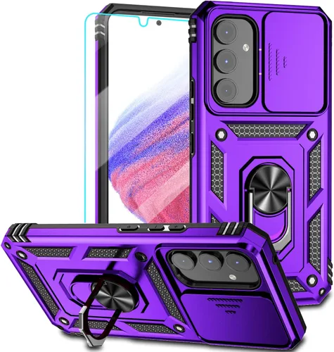 Miniatura 9 de Funda para Samsung Galaxy A54 5G, con protectores de pantalla y funda para cámara, [grado militar] 16 pies. Funda a prueba de caídas con función