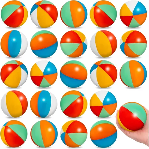 Miniatura 8 de Mini bolas de estrés para la playa para niños, 36 bolas de espuma de alivio del estrés del arco iris, juego de piscina, pelotas deportivas
