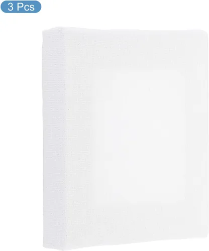 Miniatura 3 de PATIKIL Paneles de lienzos de pintura para pintura, paquete de 3 paneles cuadrados de madera de 4 x 4 pulgadas, paneles de arte en blanco estirados