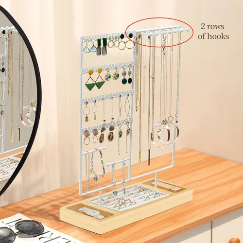 Miniatura 5 de ProCase - Soporte Organizador de Joyas con Soporte para Pendientes, Organizador de 6 Niveles con Forma de Árbol, Estante para Collares, Torre