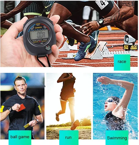 Miniatura 8 de GOTOTOP Cronómetro deportivo de 3 piezas, cronómetro deportivo de 40 mAh, para carreras de cronometraje, natación, juegos de baloncesto