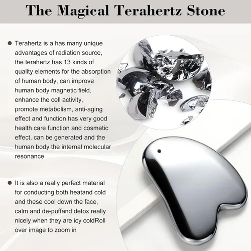 Miniatura 3 de Terahertz Stone Gua sha Herramienta Facial,Terahercios Natural Gua sha Board