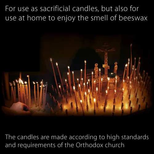 Miniatura 6 de Danilovo Velas de cera de abeja pura, sin goteo, sin humo, altas y delgadas, velas decorativas para iglesia, hogar o cumpleaños, aroma a miel, 7.3 x