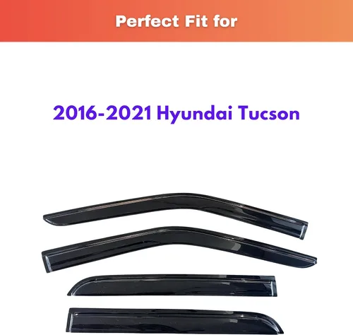 Miniatura 79 de KPY Visor de ventana compatible con Kia Soul 2009-2013, Protector contra lluvia de 4 unidades, deflectores de ventilación de ventana lateral
