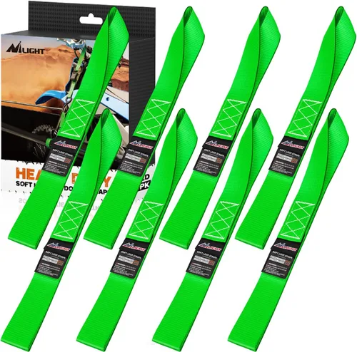 Miniatura 14 de Nilight Soft Loop - Correas de amarre de motocicleta de 1.7 x 17 pulgadas, resistentes, 12,000 libras, resistencia máxima a la rotura para asegurar
