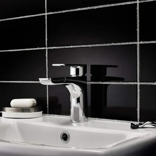 Miniatura 5 de Aditivo de lechada negra con purpurina de 3.53 onzas Brillo de lechada para añadir brillo a los azulejos de cocina y baño Mejora tus proyectos