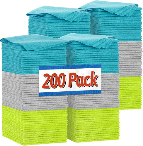 Miniatura 8 de FIXSMITH Paño de Limpieza de Microfibra - Paquete de 48, Toallas de Limpieza Multifuncionales, Tamaño: 12 x 16 pulgadas, Trapos de Limpieza 3