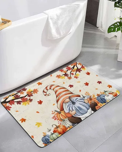 Miniatura 10 de Tapete de baño de eucalipto a cuadros para bañera, antideslizante, de secado rápido y absorbente, tierra de diatomeas, cocina, ducha, fregadero