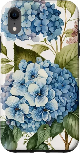 Miniatura 25 de Watercolour Vintage Blue Hydrangea with Flower Flower Case for iPhone 17