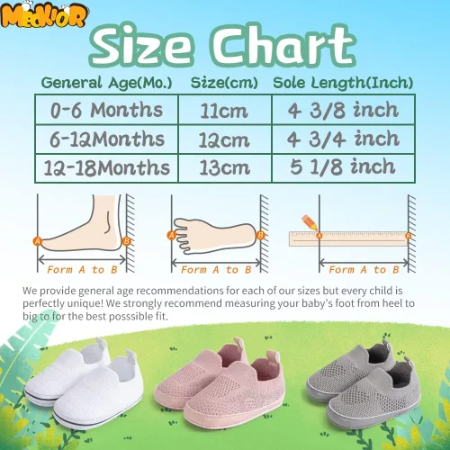Miniatura 6 de Meckior - Zapatos para recién nacidos, tipo mocasines de lona con suela suave para recién nacidos, bebés, niños y niñas que estén dando sus primeros