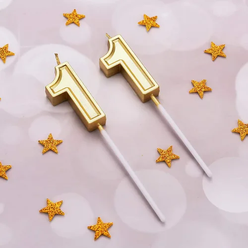 Miniatura 7 de Velas para pastel de cumpleaños número 11, velas con números de pastel, velas de feliz cumpleaños, decoración de adorno para pastel de cumpleaños