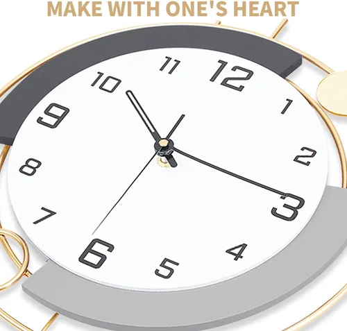 Miniatura 2 de Reloj de pared decorativo con péndulo, silencioso, de calidad de cuarzo, operado con batería, reloj de pared grande para sala de estar, cocina