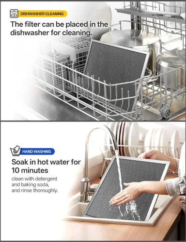Miniatura 8 de 97007696 - Filtro de campana extractora B-roan de 10.5 x 8.8 pulgadas, repuesto de filtro de ventilación de estufa para ventilador de escape sin