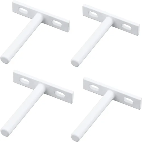 Miniatura 11 de Antrader Soporte de Estante Flotante Negro, 4 Piezas Soportes Ocultos de Estante de 2 Pulgadas Soporte Ciego de Estante Soportes Ocultos