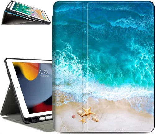 Miniatura 19 de Vimorco Funda para iPad 5ª/6ª Generación de 9.7 pulgadas 2017/2018, para iPad Air 1/2 Funda 2013/2014, Funda de Soporte Ajustable Delgada, Mandala