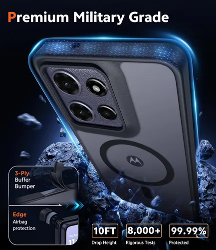 Miniatura 1215 de FNTCASE Funda para iPhone 13 Pro-Max: Fundas magnéticas transparentes compatibles con Magsafe Slim anti amarillamiento protección contra caídas