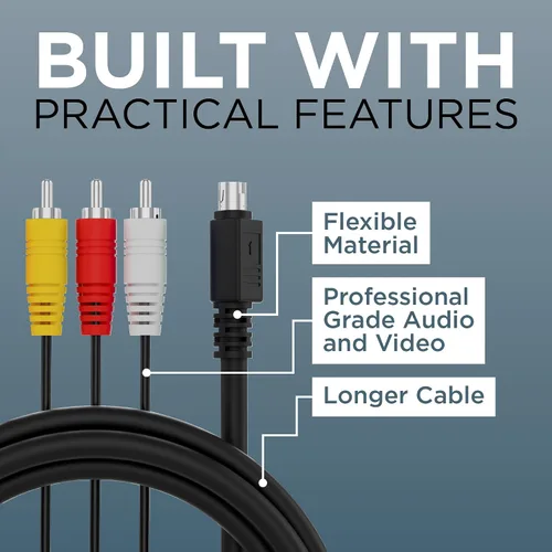 Miniatura 4 de THE CIMPLE CO Cable DIN de audio y video de 10 pines, no cable S-video, 12 pies, compuesto RCA, compatible con DIRECTV AT&T: H25, C31, C41, C41-W