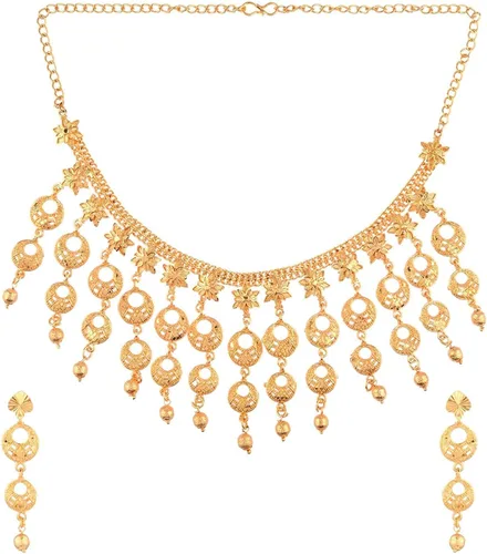 Miniatura 7 de Efulgenz Indian Style Bollywood Fashion Gold Tone Wedding Bridal Tassel Choker Collar Necklace Earrings Jewelry Set