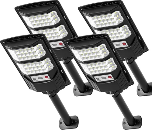 Miniatura 11 de Luz Solar de Calle al Aire Libre Impermeable, Luz Solar con Sensor de Movimiento, Luz LED Solar del Atardecer al Amanecer para Inundación de JZ4-2PC