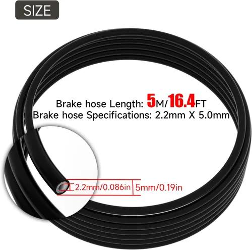 Miniatura 2 de Sram Manguera de freno hidráulico – Kit de manguera de freno de disco hidráulico para bicicleta de 196.850 in para sistema Shimano BH59 Sram Avid