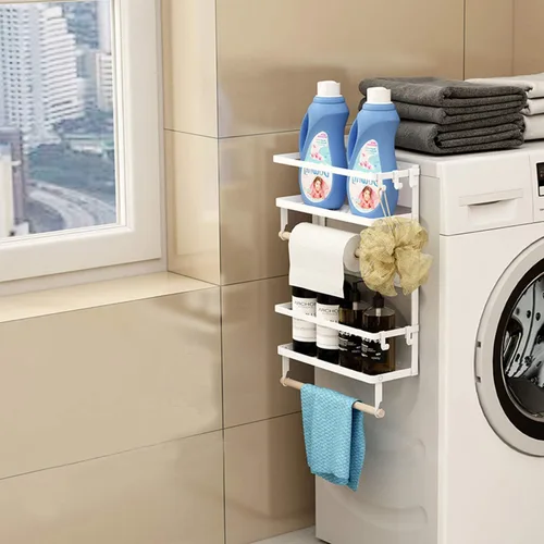 Miniatura 7 de EASTTOWEST Estante magnético para especias, estante magnético de cocina de 4 niveles para refrigerador con 2 soportes para toallas de papel y 5