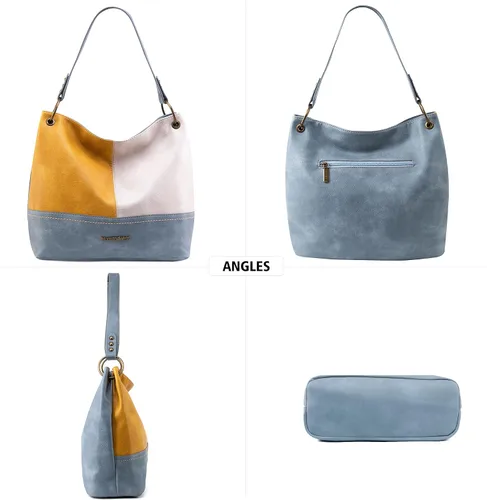 Miniatura 3 de Montana West Bolso Hobo para mujer con asa superior y bolsillos con cremallera