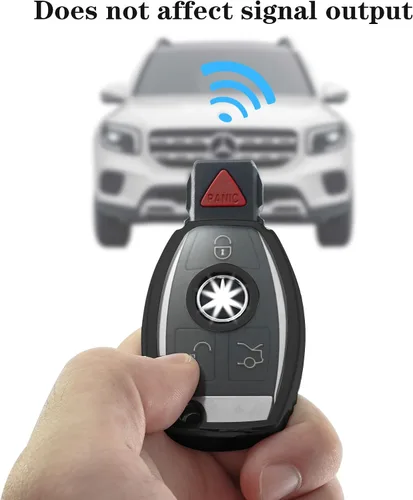 Miniatura 5 de Kirsnda Funda para llavero Mercedes Benz, con llavero, TPU suave para proteger la carcasa de la llave del automóvil, ajuste C E S G-Class, ect