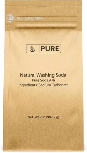 Miniatura 5 de Soda de lavado natural, o carbonato de sodio, limpiador, multiuso suavizador de agua y quitamanchas (disponible en 4 oz, 11 oz, 1 kg, 2 kg, y 5 lb).