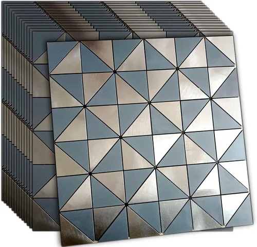 Miniatura 7 de Azulejo autoadhesivo contra salpicaduras de 10 hojas para cocina, azulejos autoadhesivos, pegar en tocadores de baño, chimenea, mesa de lavandería