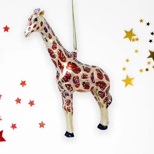 Miniatura 11 de Adorable adorno de gato atigrado con sombrero de Papá Noel, decoraciones navideñas perfectas para los amantes de los gatos, cristal hecho a mano