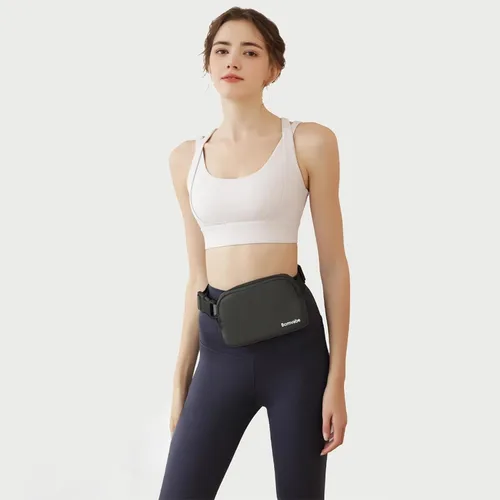 Miniatura 13 de Cangurera cruzada para mujer, mini bolsa para cinturón de 1 litro con correa ajustable de 32 a 51 pulgadas, bolsa de cintura pequeña para viajes