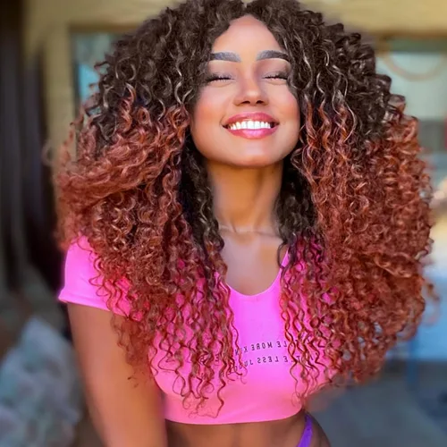 Miniatura 25 de Unionbeauty - Paquete de 8 mechones rizados con ganchillo GoGo, rizos de agua para mujer negra, rizos de playa, extensiones de cabello rizado 1b#