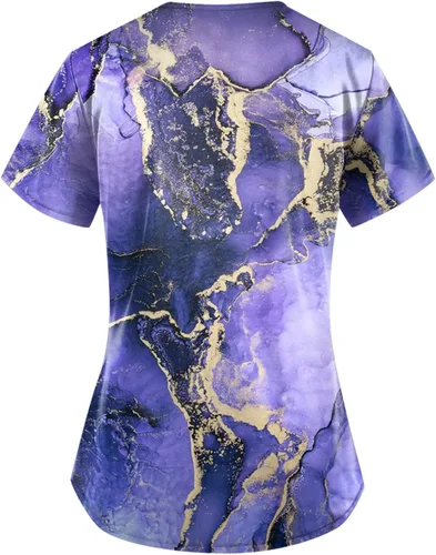 Miniatura 3 de Fun Scrubs Mujer Scrubs Top Cuello en V Estampado 302