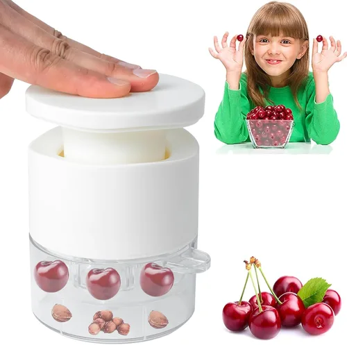 Miniatura 11 de Picadora de cerezas, herramienta para deshuesar de oliva, removedor de herramientas para deshuesar cereza, removedor de núcleo de pozo de frutas