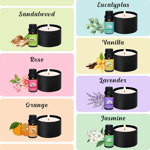 Miniatura 5 de SUPMIND Kit de fabricación de velas para adultos – Suministros para hacer velas con cera de soja, tarros grandes de 7 onzas y latas, 7 aromas