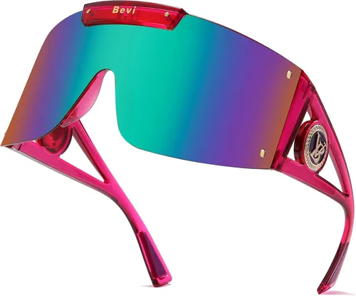 Bevi Lentes de sol deportivos polarizados con marco TR90 duradero y flexible ultraligero para hombres y mujeres correr conducir ciclismo
