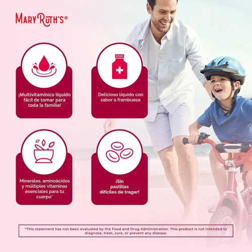Miniatura 6 de Multivitamínico para mujeres, hombres y niños, vitaminas líquidas de suplemento de apoyo inmunológico y energético. Impulsor de belleza, vegano, sin
