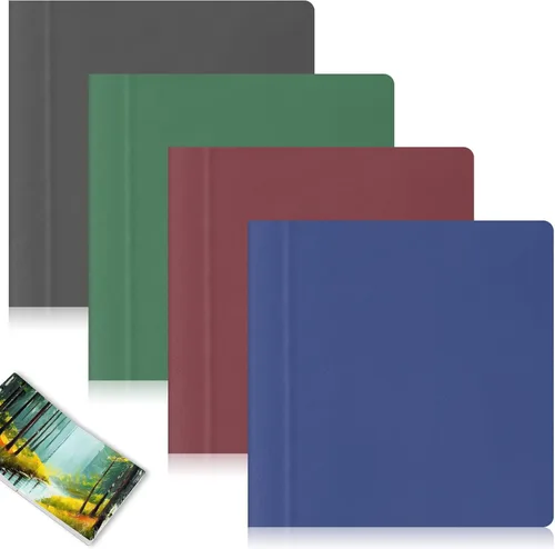 Miniatura 8 de Tenceur 8 mini diarios de acuarela portátiles de 3.9 x 3.9 pulgadas, 240 hojas, 480 páginas, cuadernos de bocetos cuadrados pequeños de acuarela
