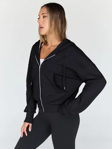 Miniatura 3 de Trendy Queen Sudaderas con capucha para mujer, con cremallera completa, sudaderas recortadas, chaquetas informales, cómodas, para gimnasio, trajes