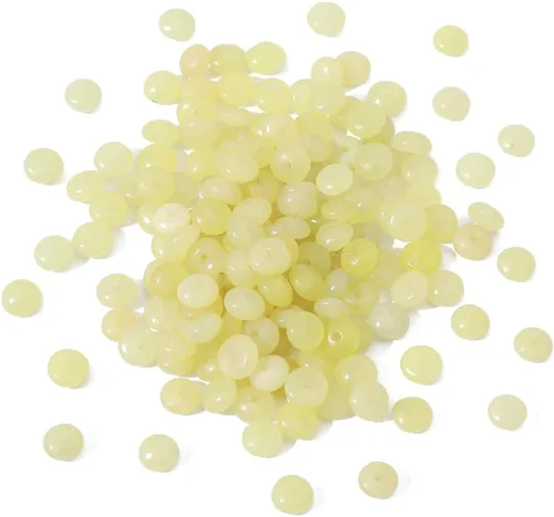Miniatura 4 de BEADIA Discos de Piedra de Jade Natural de Limón 4x2mm 160pcs Cuentas Semipreciosas Sueltas de Diseño para Hacer Joyas Jade limón