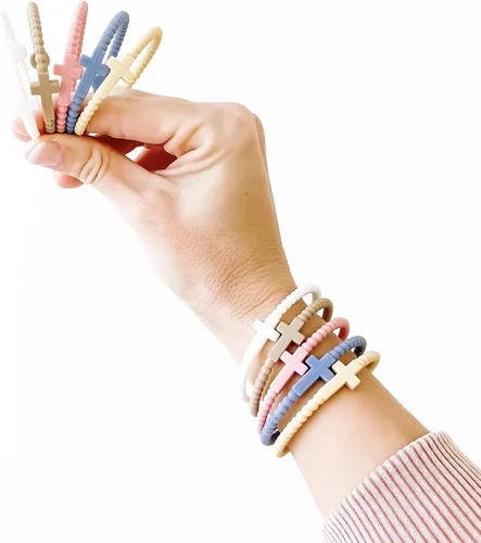 Miniatura 3 de Ryan & Rose Pulseras Jesús - Pulsera de silicona cruzada