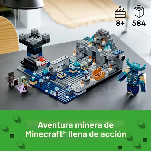 Miniatura 2 de LEGO Minecraft The Deep Dark Battle Set, 21246 Biome Adventure Toy, Ciudad antigua con figura de guardián, torre explosiva y cofre del tesoro