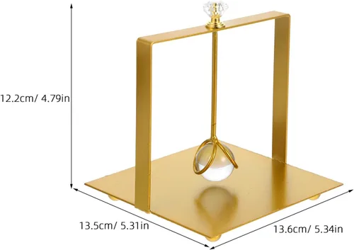 Miniatura 9 de KESYOO Metal Napkin Holder with Weighted Arm and Lift Handle, Modern Square Decorative Tissue Holder for Kitchen and Dining Table, Portable Gold