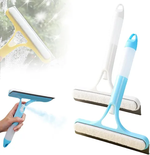 Miniatura 12 de 3 en 1 Rasqueta de Limpieza de Ventanas, Nueva Escobilla de Ventana 2025 con Spray para Vidrio de Ducha, Herramienta Limpiadora de Ventanas Azul
