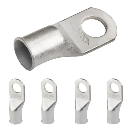 Miniatura 183 de SELTERM 5 piezas terminales de cable de cobre estañado 1/0 AWG perno de 1/2", extremos de cable de batería, terminales de anillo, conectores