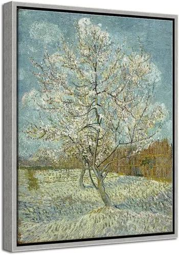 Miniatura 8 de Wieco Art Lienzo con estampado de árbol de durazno rosa de Van Gogh, pinturas al óleo famosas clásicas, reproducción de pinturas al óleo modernas